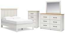 Load image into Gallery viewer, Linnocreek Full Panel Bed with Mirrored Dresser and Chest
