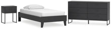 Load image into Gallery viewer, Socalle Twin Platform Bed with Dresser and Nightstand
