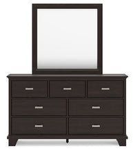 Load image into Gallery viewer, Covetown Twin Panel Bed with Mirrored Dresser and 2 Nightstands
