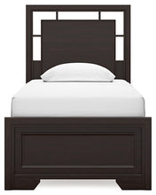 Load image into Gallery viewer, Covetown Twin Panel Bed with Mirrored Dresser and Chest
