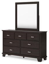 Load image into Gallery viewer, Covetown Full Panel Bed with Mirrored Dresser, Chest and Nightstand
