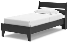 Load image into Gallery viewer, Socalle Twin Panel Platform Bed with Nightstand
