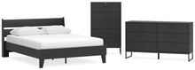 Load image into Gallery viewer, Socalle Queen Panel Platform Bed with Dresser and Chest
