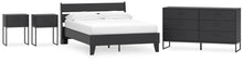 Load image into Gallery viewer, Socalle Full Panel Platform Bed with Dresser and 2 Nightstands
