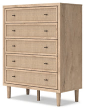 Load image into Gallery viewer, Cielden Full Upholstered Panel Bed with Mirrored Dresser, Chest and Nightstand
