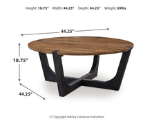 Load image into Gallery viewer, Hanneforth Coffee Table with 2 End Tables
