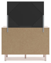 Load image into Gallery viewer, Wistenpine Full Upholstered Panel Headboard with Mirrored Dresser, Chest and Nightstand
