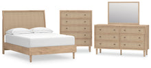 Load image into Gallery viewer, Cielden Full Panel Bed with Mirrored Dresser and Chest
