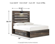 Load image into Gallery viewer, Drystan  Panel Bed With 4 Storage Drawers
