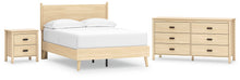 Load image into Gallery viewer, Cabinella Full Platform Panel Bed with Dresser and Nightstand
