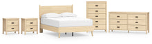 Load image into Gallery viewer, Cabinella Full Platform Panel Bed with Dresser, Chest and 2 Nightstands
