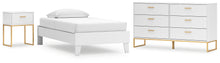 Load image into Gallery viewer, Socalle Twin Platform Bed with Dresser and Nightstand
