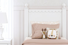 Load image into Gallery viewer, Mollviney Twin Panel Headboard with Mirrored Dresser, Chest and Nightstand
