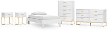 Load image into Gallery viewer, Socalle Twin Platform Bed with Dresser, Chest and 2 Nightstands
