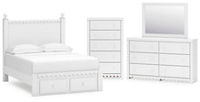 Load image into Gallery viewer, Mollviney Full Panel Storage Bed with Mirrored Dresser and Chest
