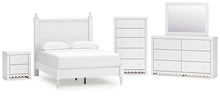 Load image into Gallery viewer, Mollviney Full Panel Bed with Mirrored Dresser, Chest and Nightstand
