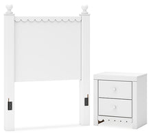 Load image into Gallery viewer, Mollviney Twin Panel Headboard with Nightstand
