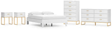 Load image into Gallery viewer, Socalle Full Platform Bed with Dresser, Chest and 2 Nightstands
