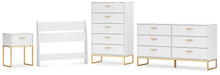 Load image into Gallery viewer, Socalle Twin Panel Headboard with Dresser, Chest and Nightstand
