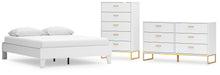 Load image into Gallery viewer, Socalle Queen Platform Bed with Dresser and Chest
