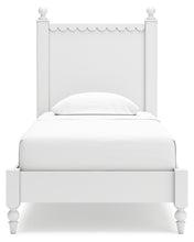 Load image into Gallery viewer, Mollviney Twin Panel Bed with Mirrored Dresser and 2 Nightstands
