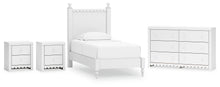 Load image into Gallery viewer, Mollviney Twin Panel Bed with Dresser and 2 Nightstands
