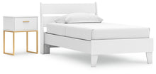 Load image into Gallery viewer, Socalle Twin Panel Platform Bed with Nightstand
