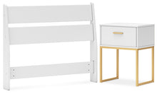 Load image into Gallery viewer, Socalle Twin Panel Headboard with Nightstand
