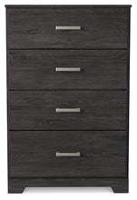 Load image into Gallery viewer, Belachime Twin Panel Bed with Mirrored Dresser and Chest
