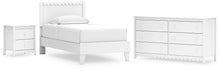 Load image into Gallery viewer, Hallityn Twin Panel Platform Bed with Dresser and Nightstand
