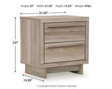 Load image into Gallery viewer, Hasbrick Queen Panel Headboard with Mirrored Dresser, Chest and Nightstand
