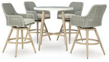 Load image into Gallery viewer, Seton Creek Outdoor Bar Table and 4 Barstools
