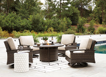 Load image into Gallery viewer, Paradise Trail Outdoor Fire Pit Table and 4 Chairs
