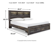 Load image into Gallery viewer, Drystan  Bookcase Bed With 2 Storage Drawers
