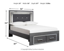 Load image into Gallery viewer, Lodanna  Panel Bed With 2 Storage Drawers
