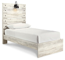 Load image into Gallery viewer, Cambeck Twin Panel Bed with Mirrored Dresser and 2 Nightstands
