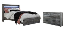 Load image into Gallery viewer, Baystorm Queen Panel Bed with 2 Storage Drawers with Dresser
