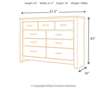 Load image into Gallery viewer, Zelen King/California King Panel Headboard with Dresser
