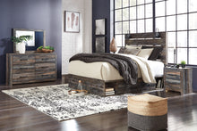 Load image into Gallery viewer, Drystan King Panel Bed with 4 Storage Drawers with Mirrored Dresser and Chest
