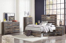 Load image into Gallery viewer, Drystan Full Panel Headboard with Mirrored Dresser, Chest and 2 Nightstands
