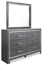 Load image into Gallery viewer, Lodanna Full Upholstered Panel Headboard with Mirrored Dresser and 2 Nightstands
