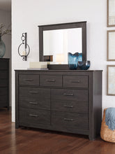 Load image into Gallery viewer, Brinxton Full Panel Bed with Mirrored Dresser and Chest
