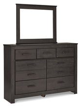 Load image into Gallery viewer, Brinxton Full Panel Headboard with Mirrored Dresser and Chest
