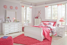 Load image into Gallery viewer, Anarasia Full Sleigh Bed with Mirrored Dresser and Chest
