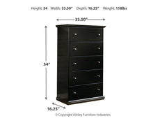 Load image into Gallery viewer, Maribel Full Panel Bed with Mirrored Dresser, Chest and 2 Nightstands
