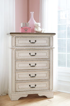 Load image into Gallery viewer, Realyn Twin Panel Bed with Mirrored Dresser and Chest
