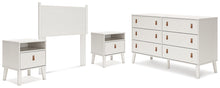 Load image into Gallery viewer, Aprilyn Twin Panel Headboard with Dresser and 2 Nightstands
