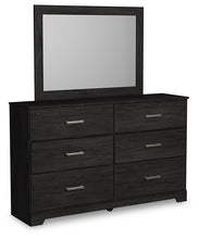 Load image into Gallery viewer, Belachime Twin Panel Bed with Mirrored Dresser
