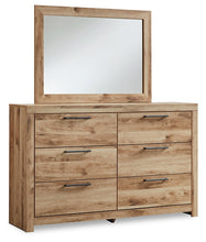 Load image into Gallery viewer, Hyanna Full Panel Bed with Storage with Mirrored Dresser
