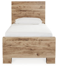 Load image into Gallery viewer, Hyanna Twin Panel Bed with Storage with Mirrored Dresser
